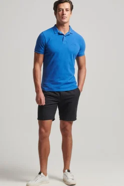 Superdry Classic Pique Polo Azul Oscuro Clearance