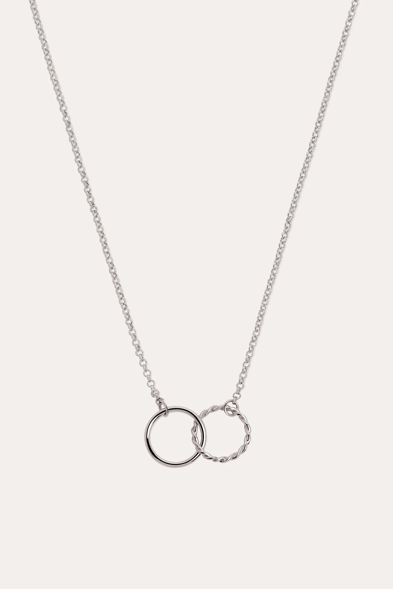 Singularu Collar Circles Twist Gris Discount