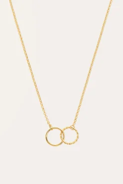 Singularu Collar Circles Twist Baño Oro Amarillo New