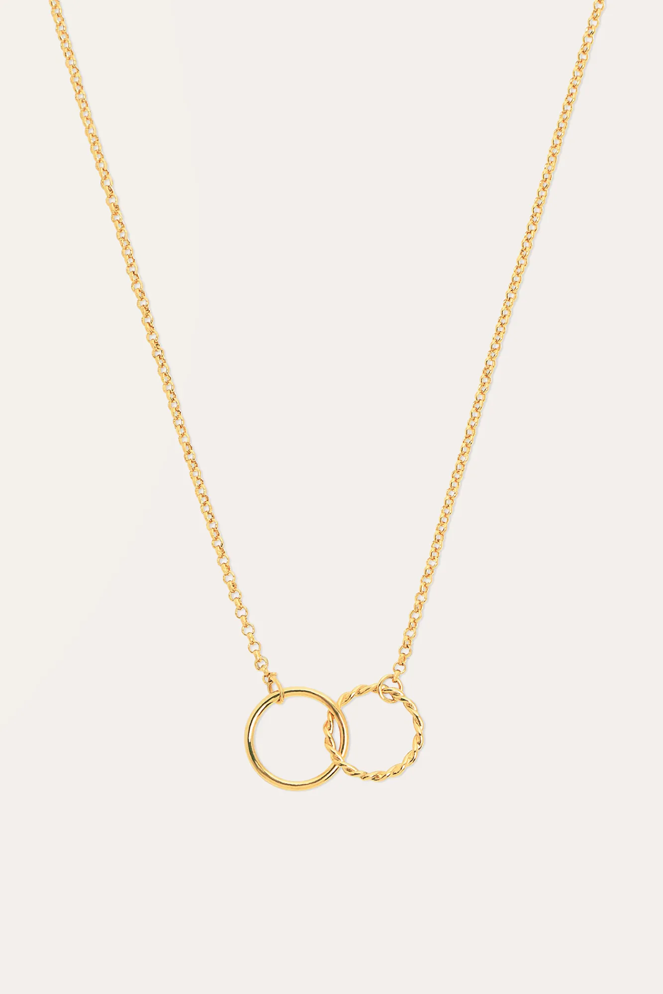 Singularu Collar Circles Twist Baño Oro Amarillo New