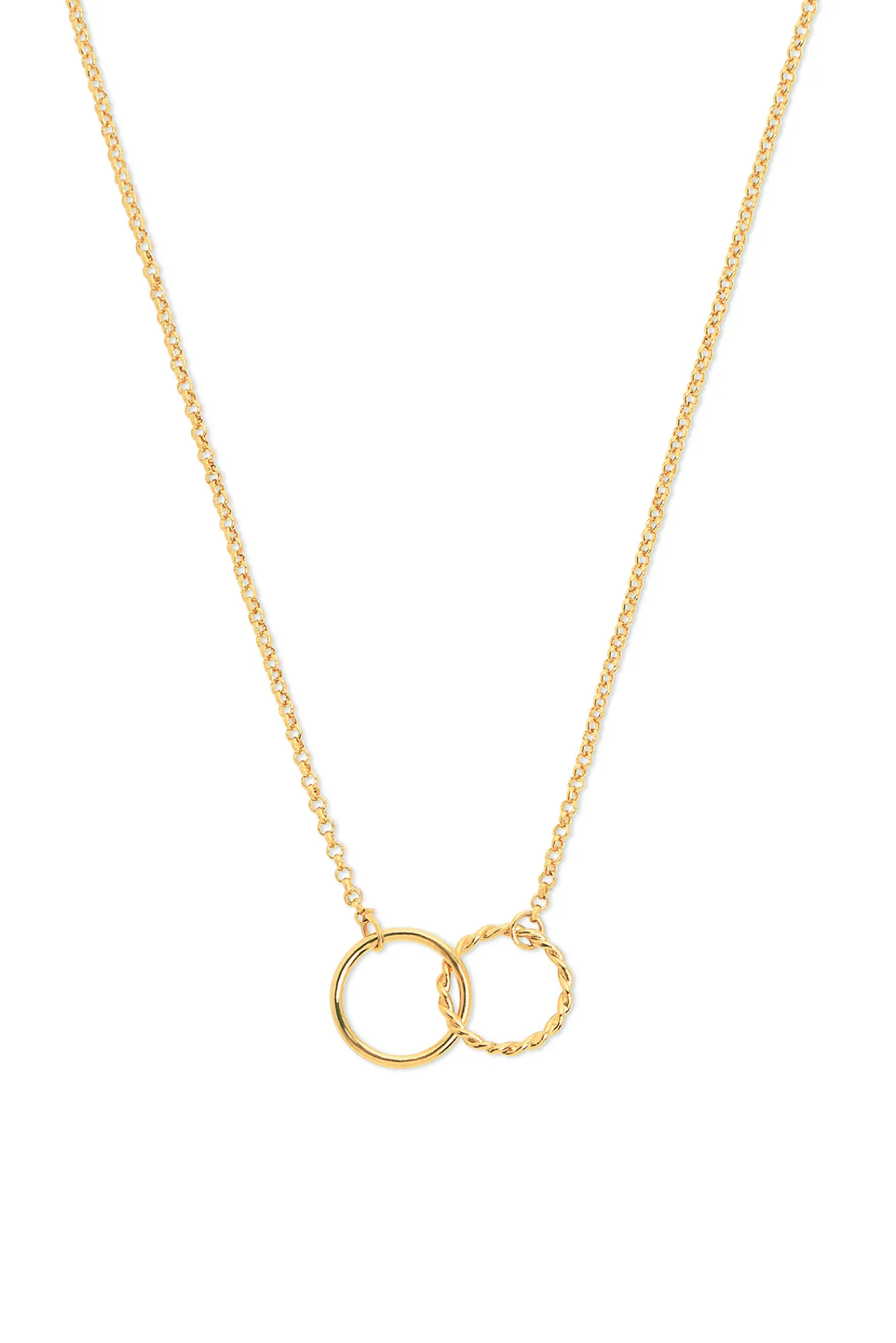 Singularu Collar Circles Twist Baño Oro Amarillo New