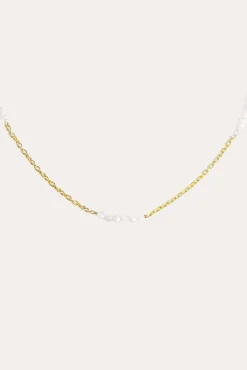 Singularu Collar Marea Saline Plata Baño Oro Amarillo Sale