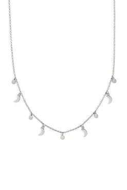 Singularu Collar Mini Crescent Moon Plata Gris Outlet
