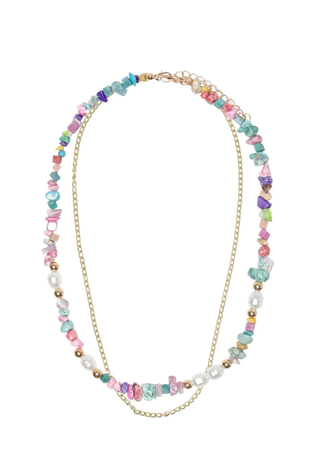 Only Collar Piedras Y Cadena. Amarillo Discount