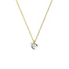 Singularu Collar Single Diamond Oro Amarillo Best