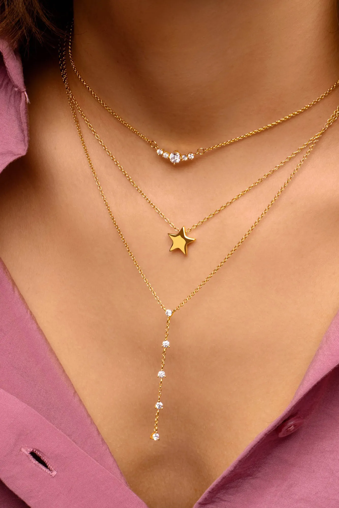 Singularu Collar Single Star Oro Amarillo Clearance
