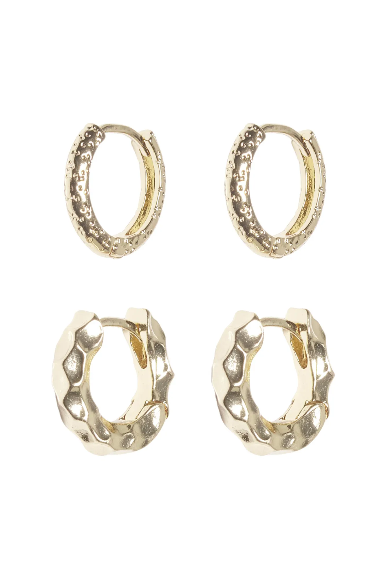 Only Conjunto De Aros Gallonados Amarillo Sale