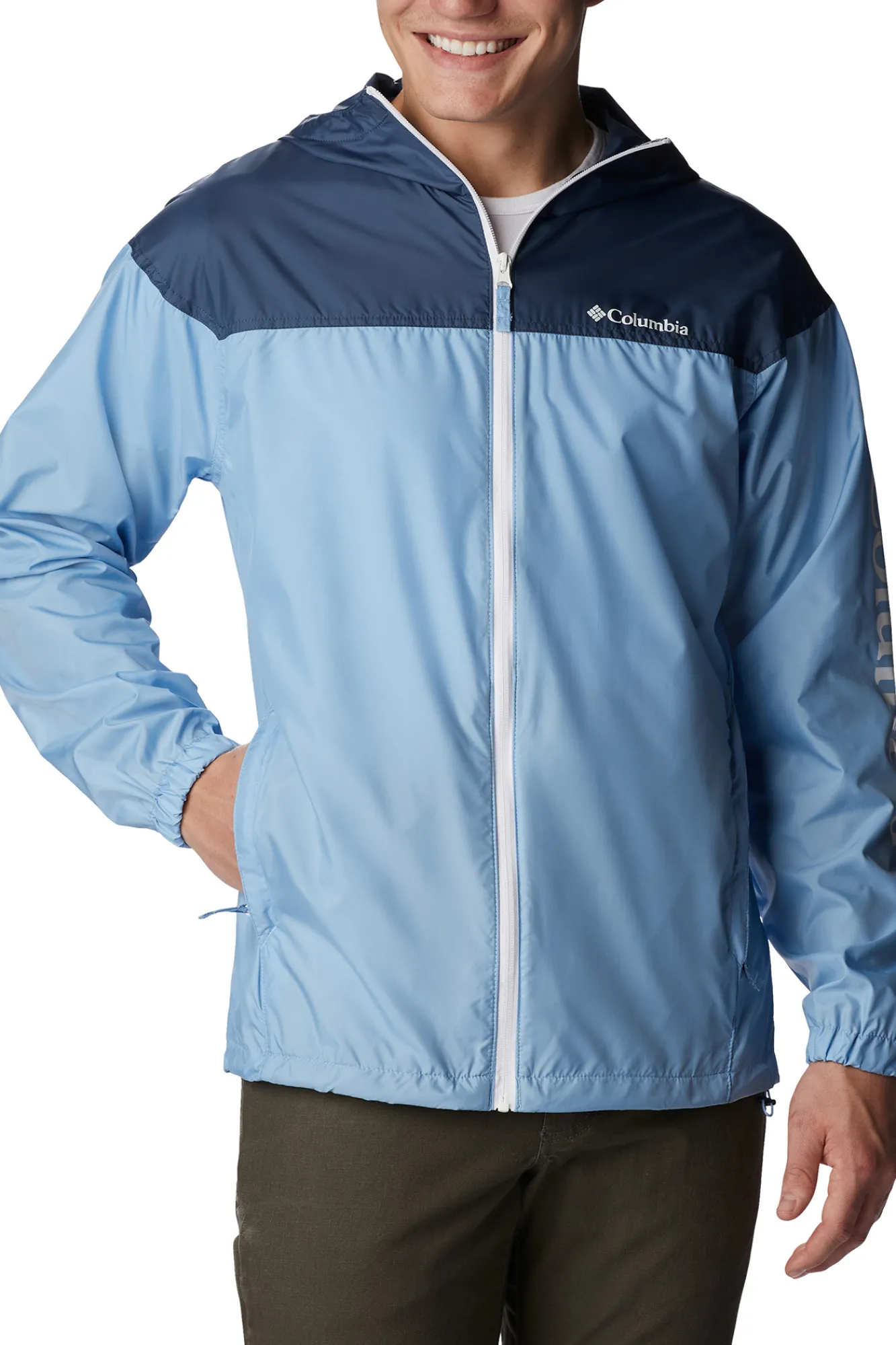 Columbia Cortavientos Flash Challenger™ Para Hombre - Novedad Azul Clearance
