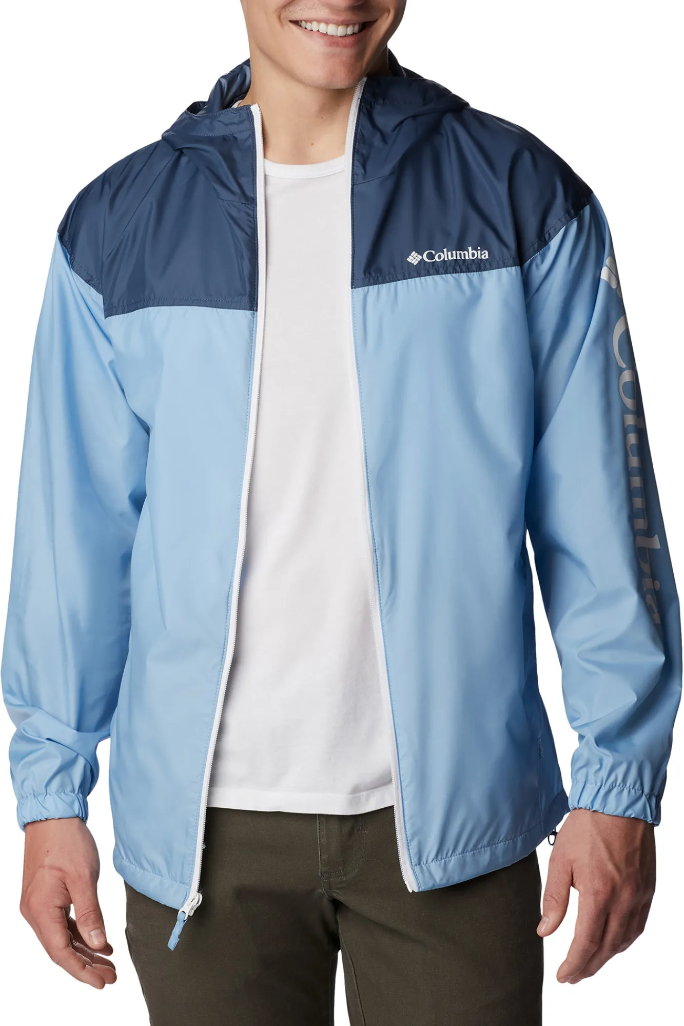 Columbia Cortavientos Flash Challenger™ Para Hombre - Novedad Azul Clearance