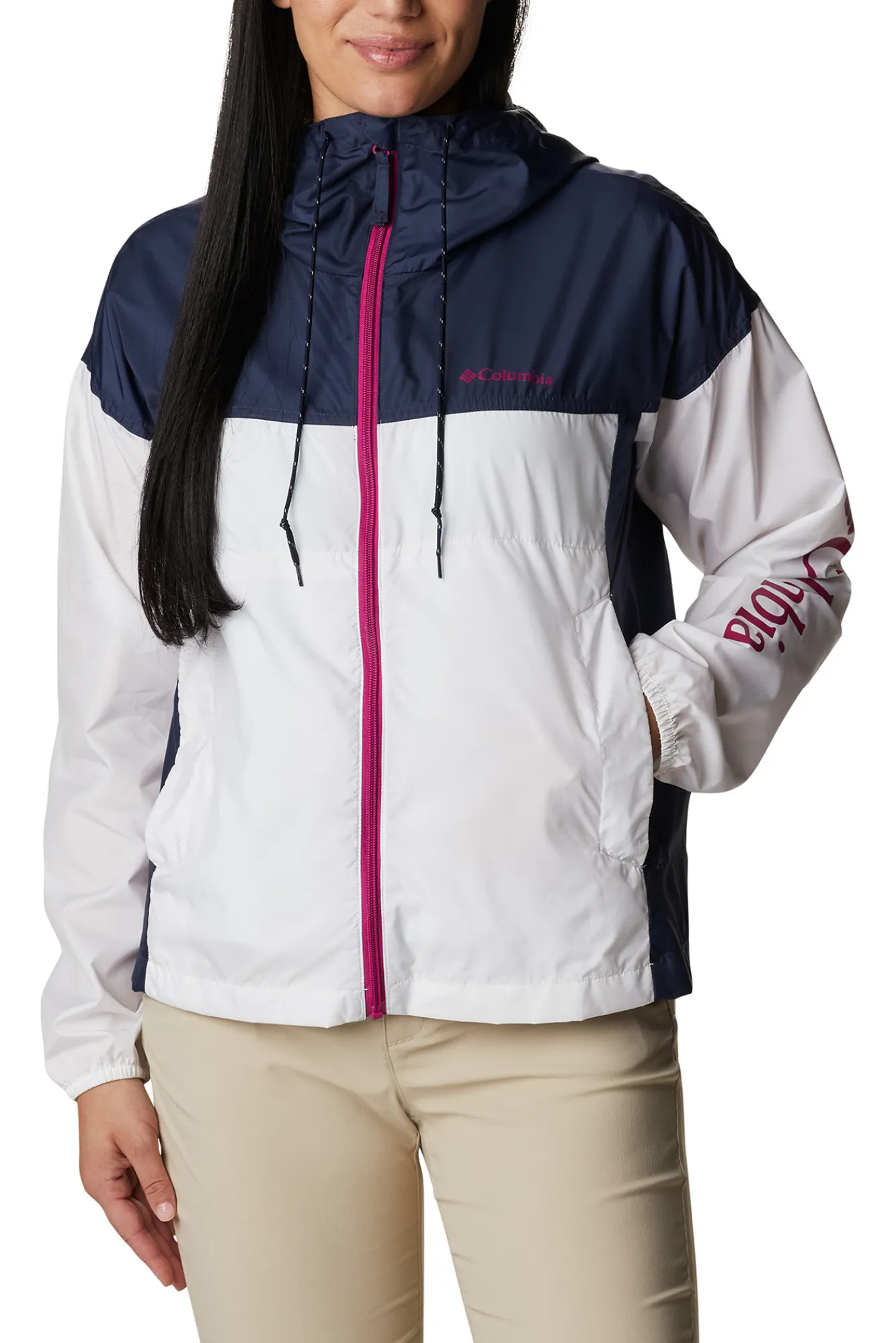 Columbia Cortavientos Flash Challenger™ Para Mujer - Novedad Blanco