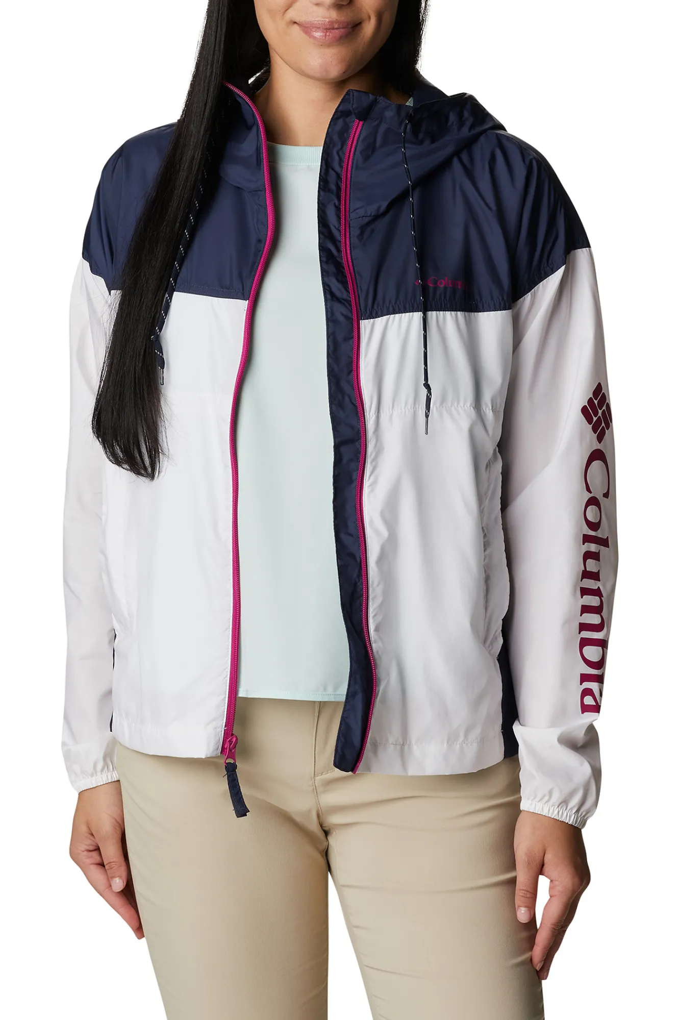 Columbia Cortavientos Flash Challenger™ Para Mujer - Novedad Blanco