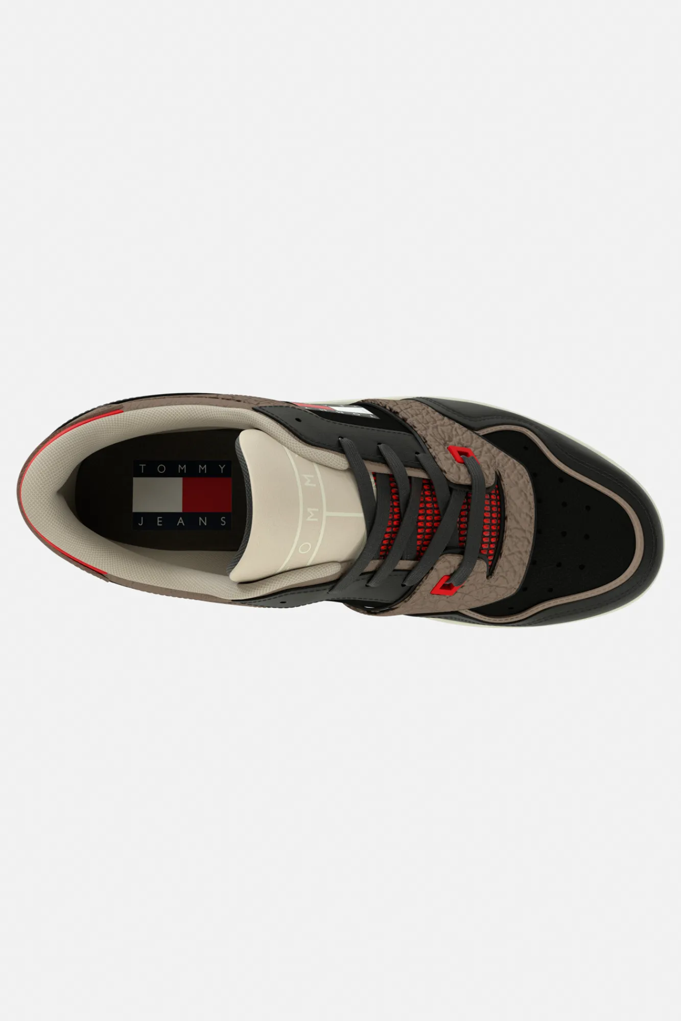 Tommy Jeans Deportiva Basket Retro Estampado Gris Online