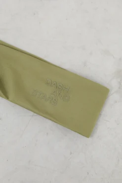 Dash and Stars Diadema Elastica Verde Estampado New