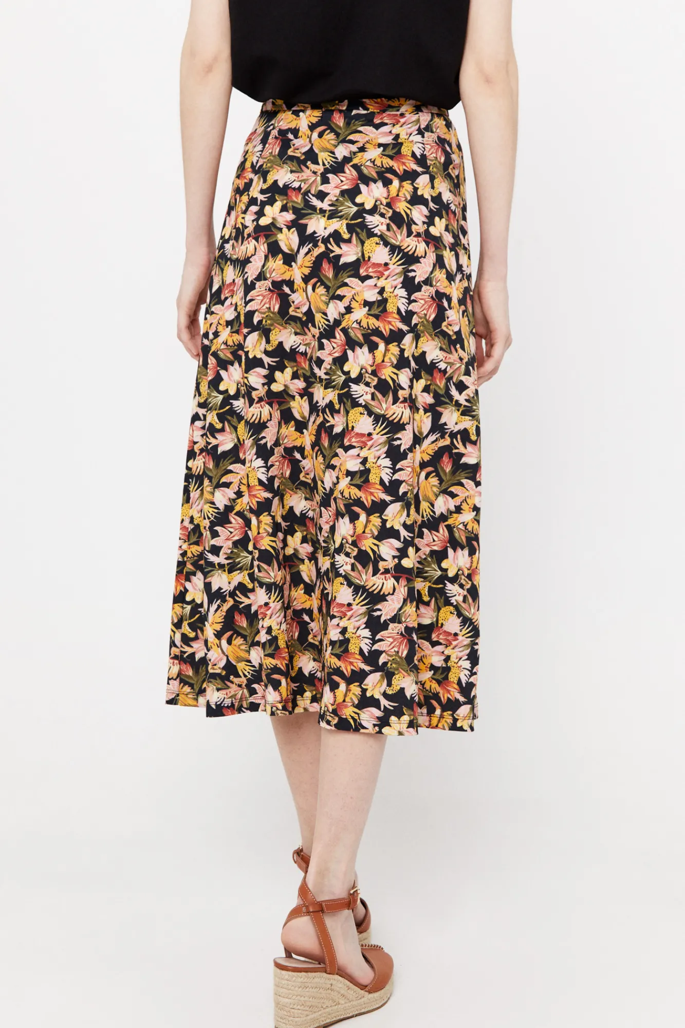 Cortefiel Falda Capa Midi Multicolor Hot