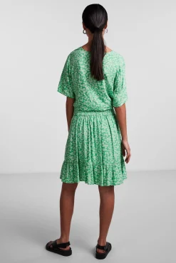 Pieces Falda Corta Con Volante. Verde Clearance