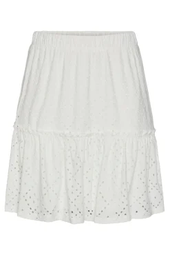 Pieces Falda Corta De Mujer Blanco Discount