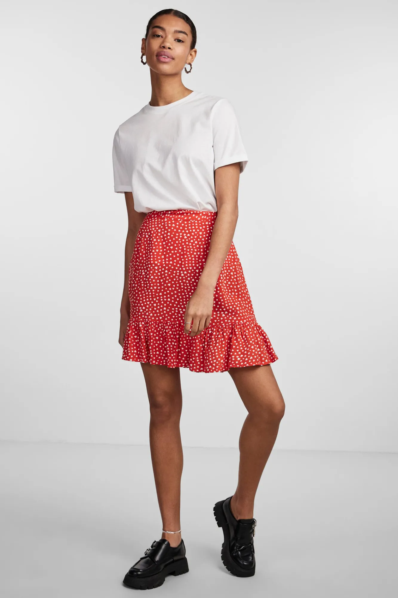 Pieces Falda Corta De Mujer Rojo New