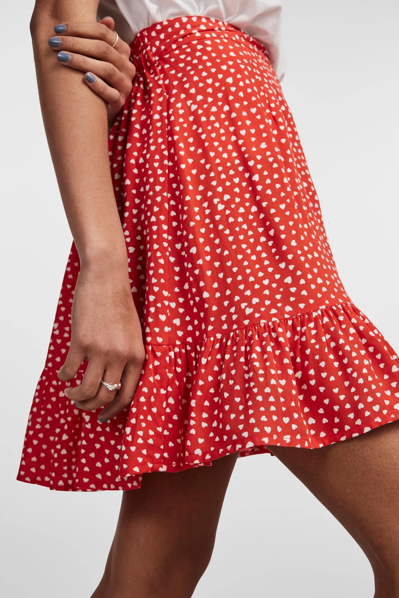 Pieces Falda Corta De Mujer Rojo New