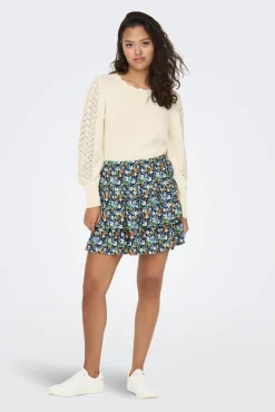 JDY Falda Corta De Volantes Negro Hot