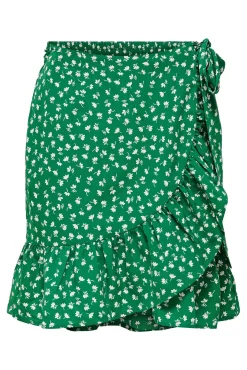 Only Falda Corta Fluida Verde Best