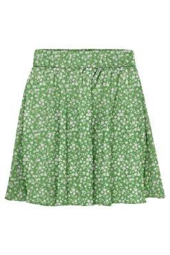 Only Falda Corta Fluida Estampada Verde Sale