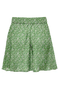 Only Falda Corta Fluida Estampada Verde Sale