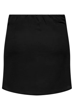 Only Falda Corta Fruncida Negro Clearance