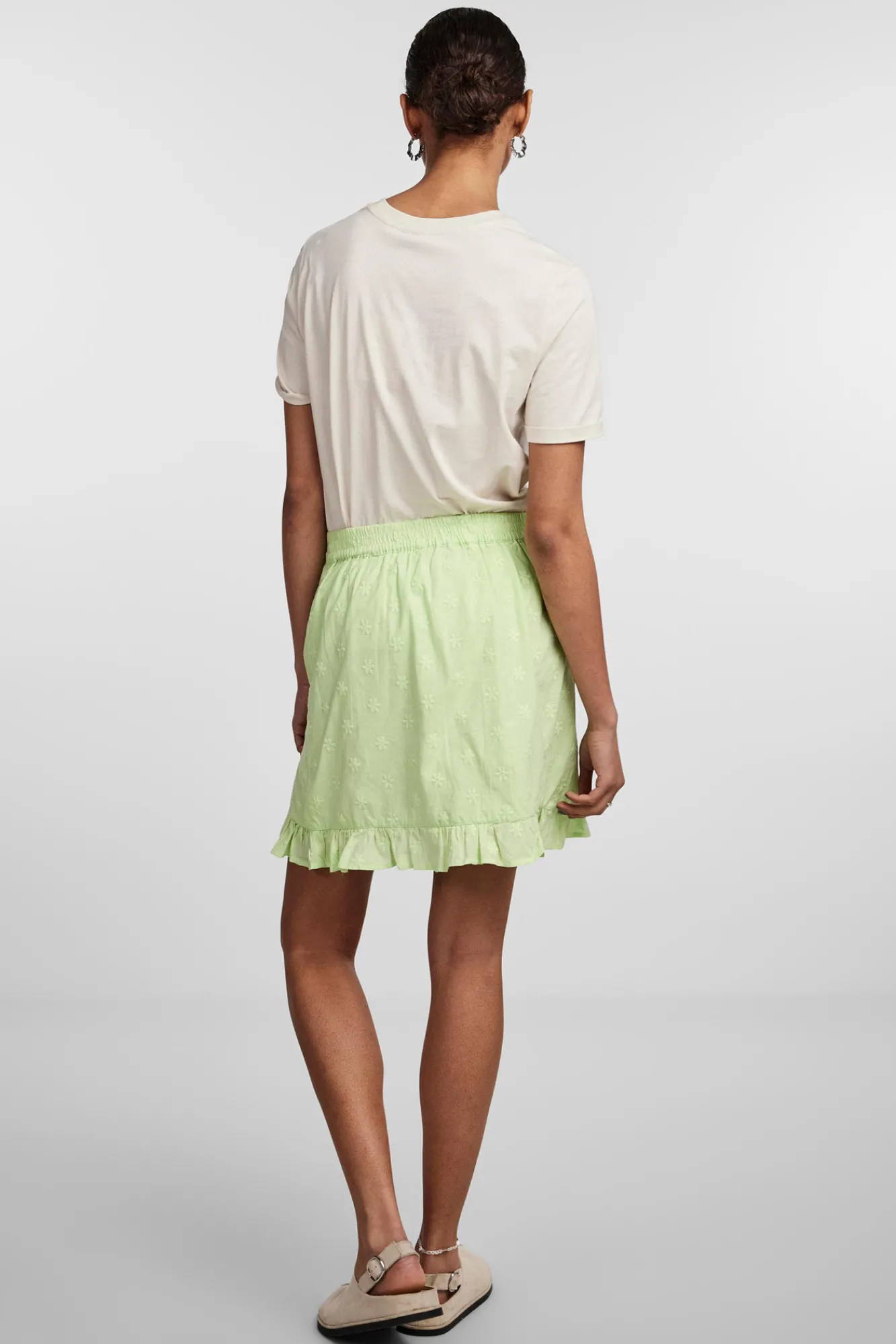 Pieces Falda Corta Mujer Verde Sale