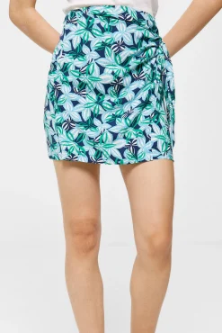 * Falda Corta Pareo Estampada Estampado Azul Clearance