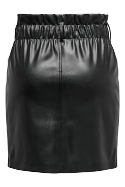 Only Falda Corta Polipiel Negro Clearance