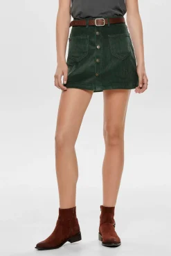 Only Falda De Pana Verde Discount