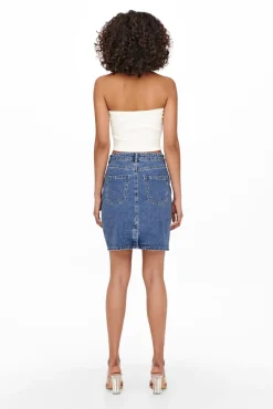 Only Falda Denim Azul Medio