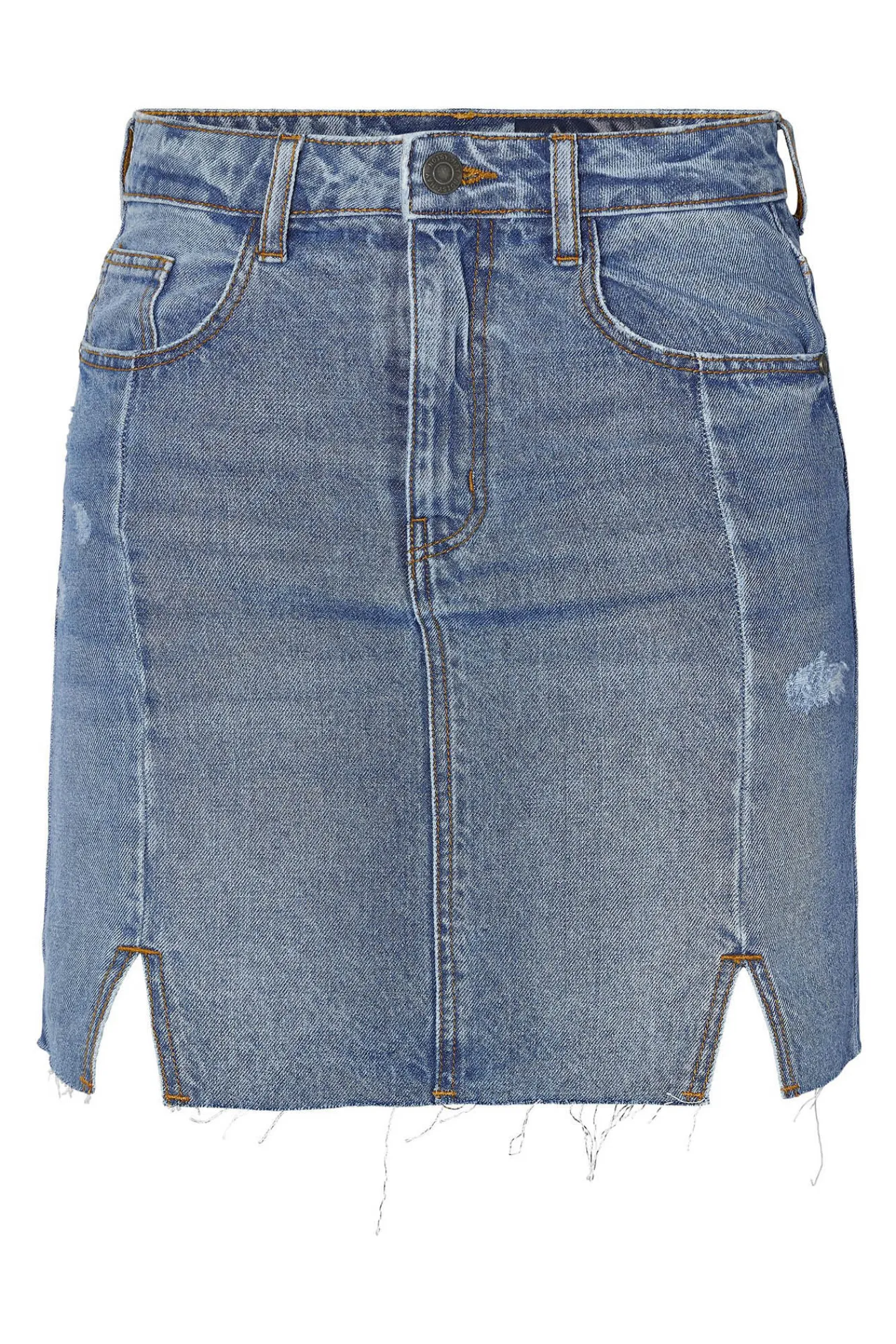 Noisy May Falda Denim Corta Azul Medio