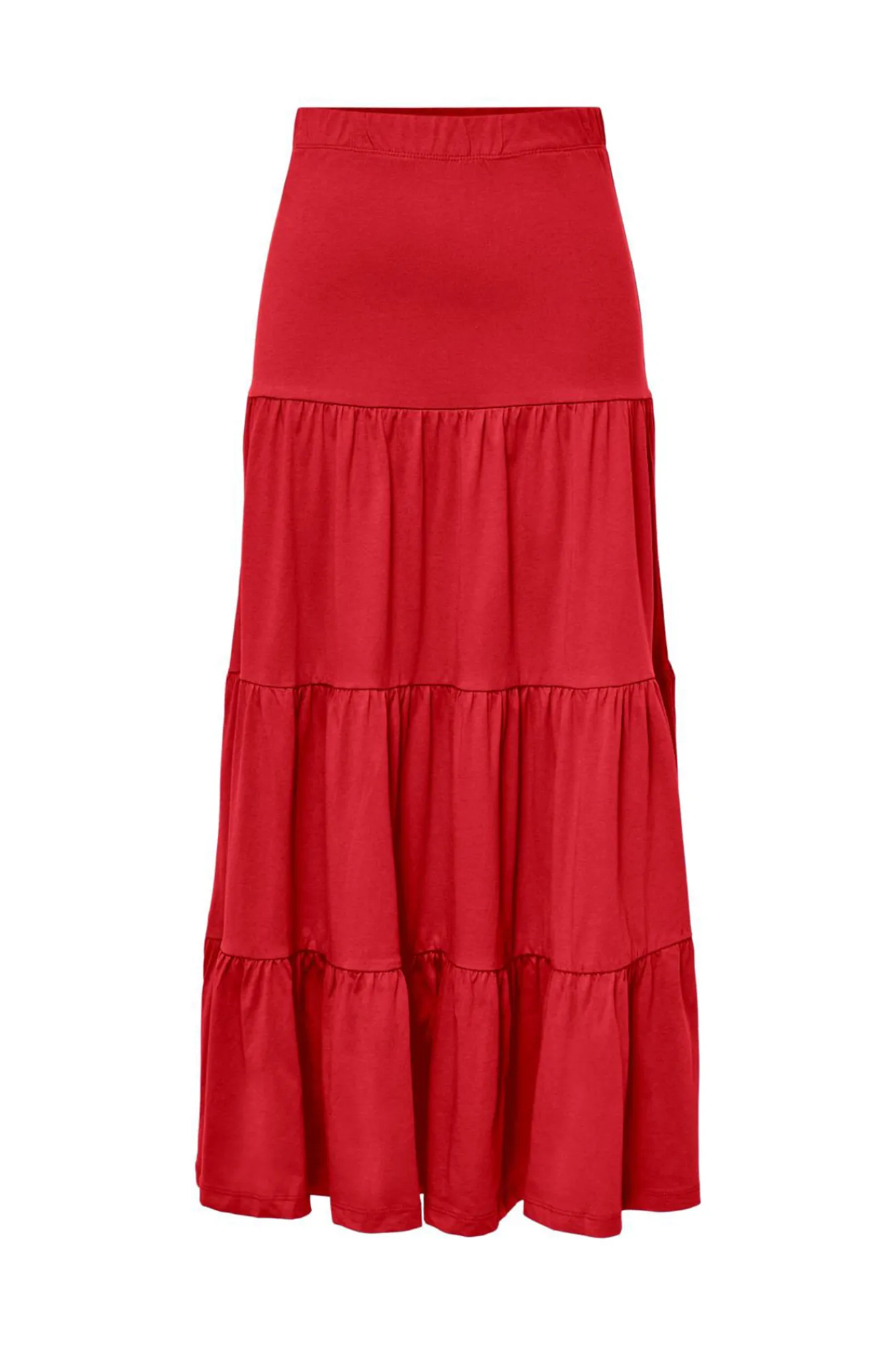 Only Falda Larga Rojo Hot