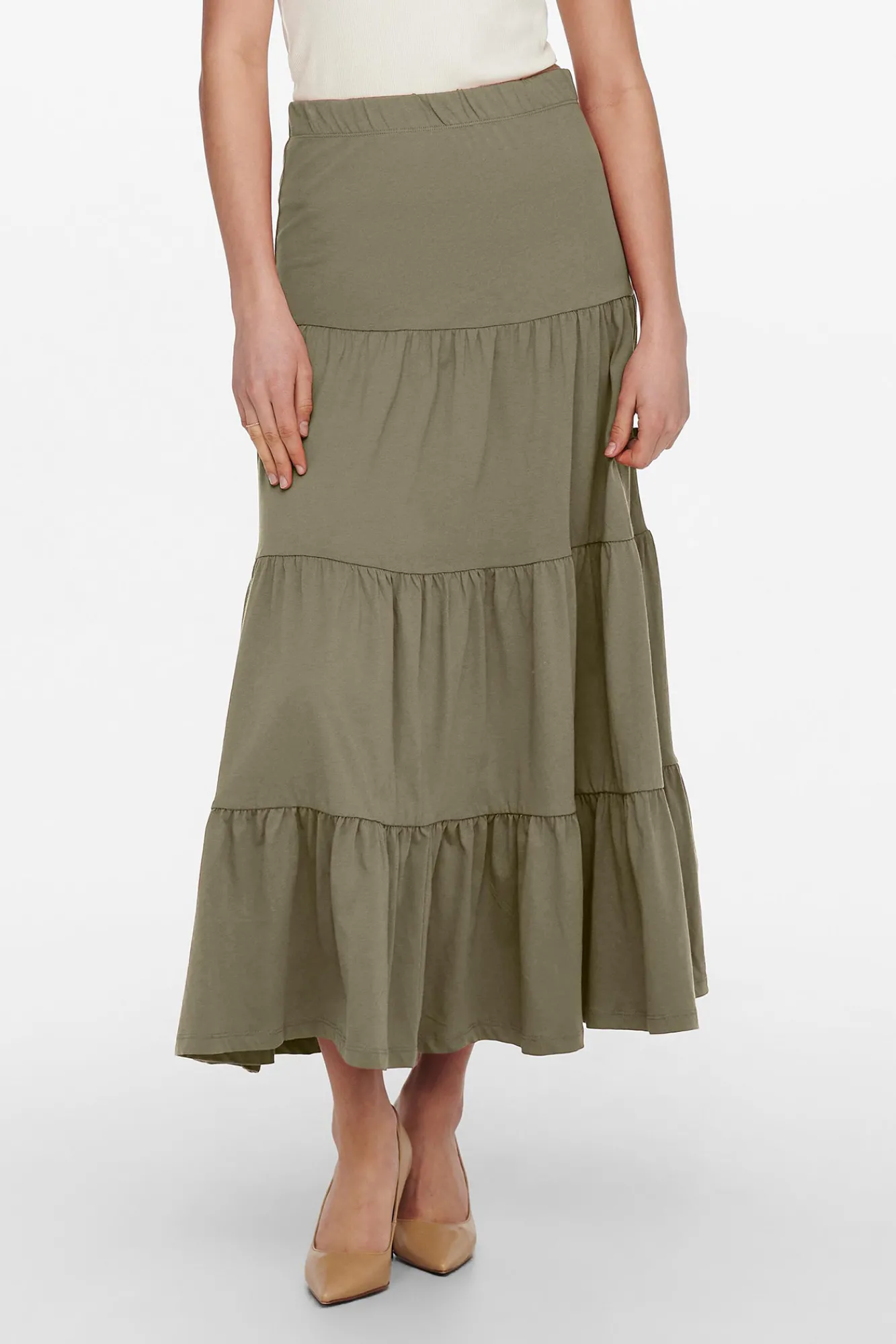 Only Falda Larga Verde New