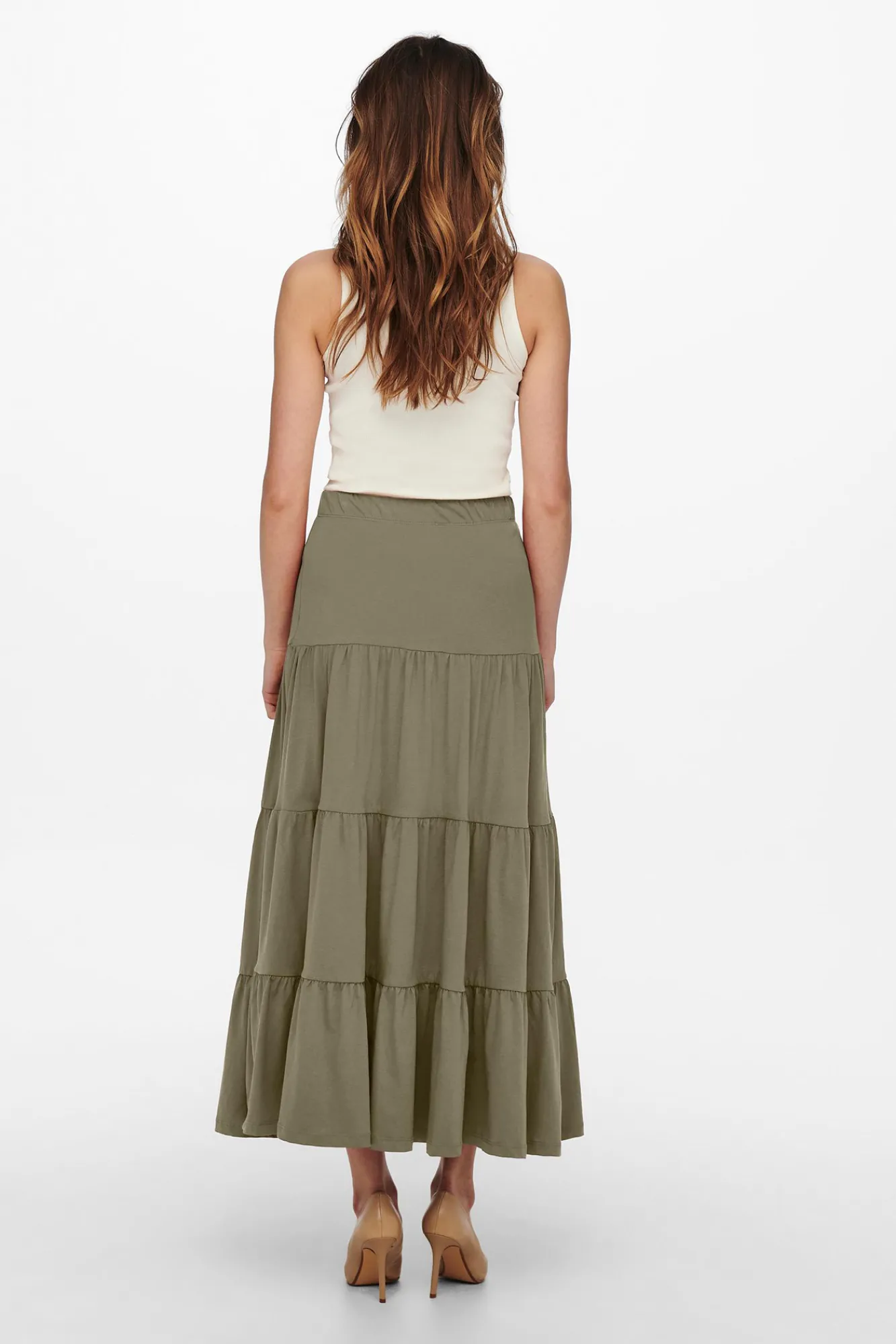 Only Falda Larga Verde New