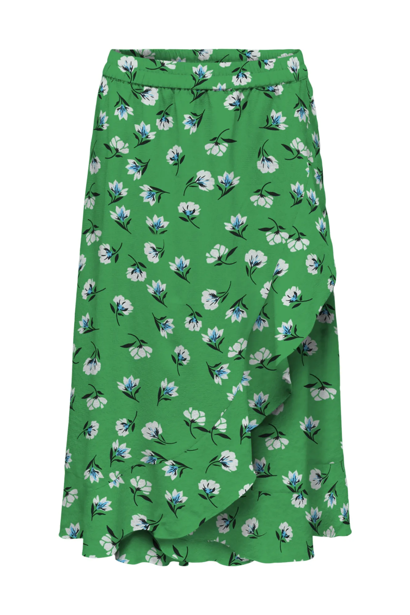 Only Falda Larga Cruzada Verde