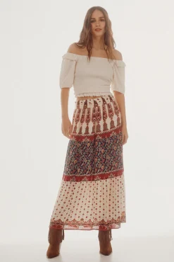 Slowlove Falda Larga Fluida Estampada Multicolor Best