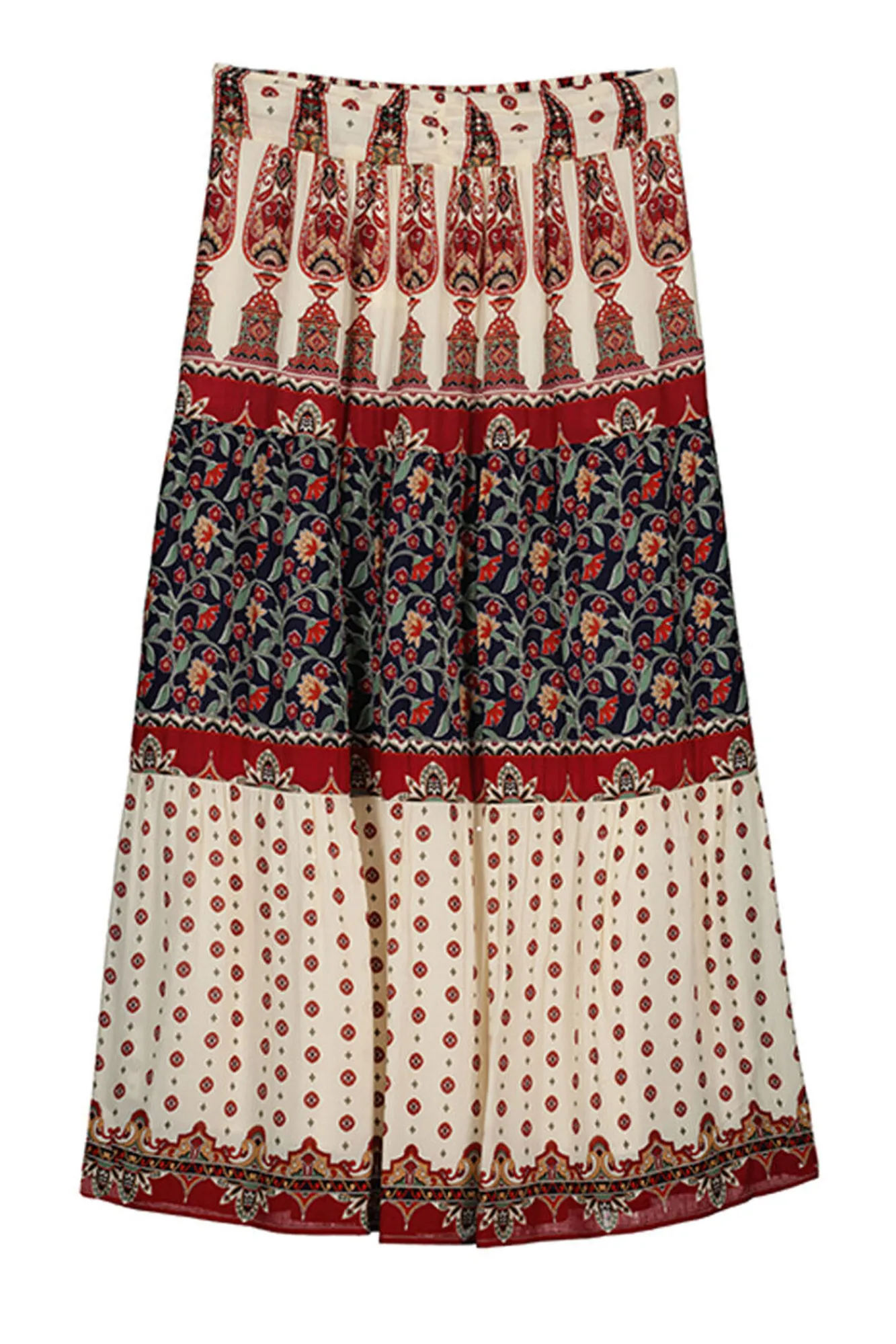 Slowlove Falda Larga Fluida Estampada Multicolor Best