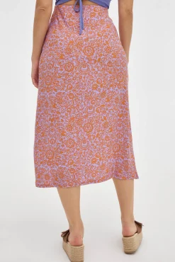 Inside Falda Midi Con Estampado Morado Online