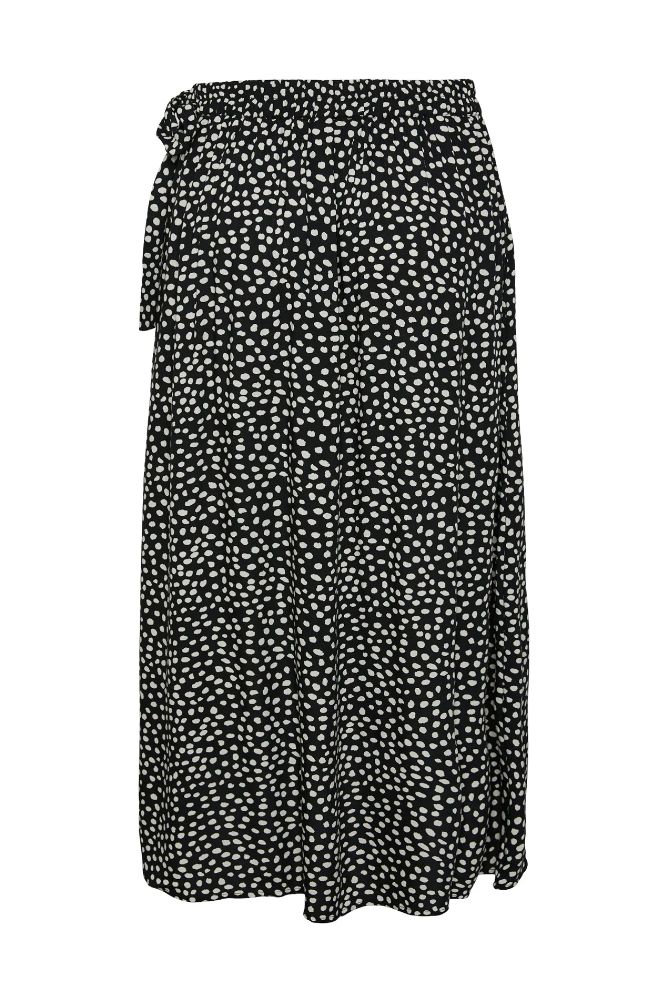 Pieces Falda Midi Cruzada. Negro New