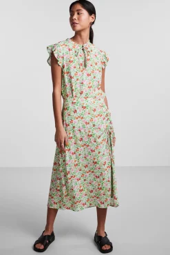 Pieces Falda Midi De Mujer Turquesa Outlet