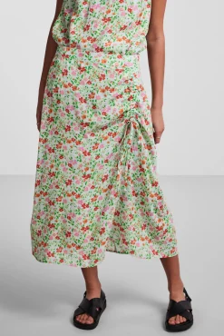 Pieces Falda Midi De Mujer Turquesa Outlet