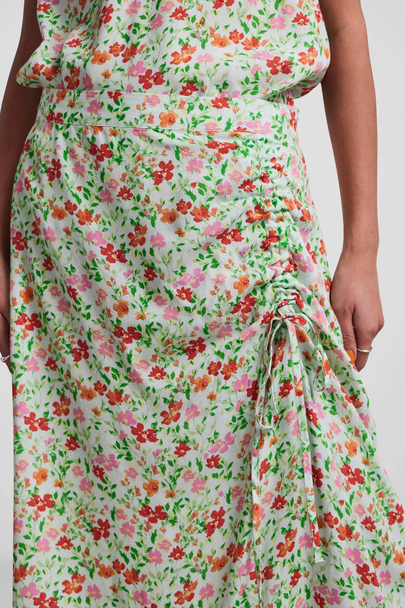 Pieces Falda Midi De Mujer Turquesa Outlet