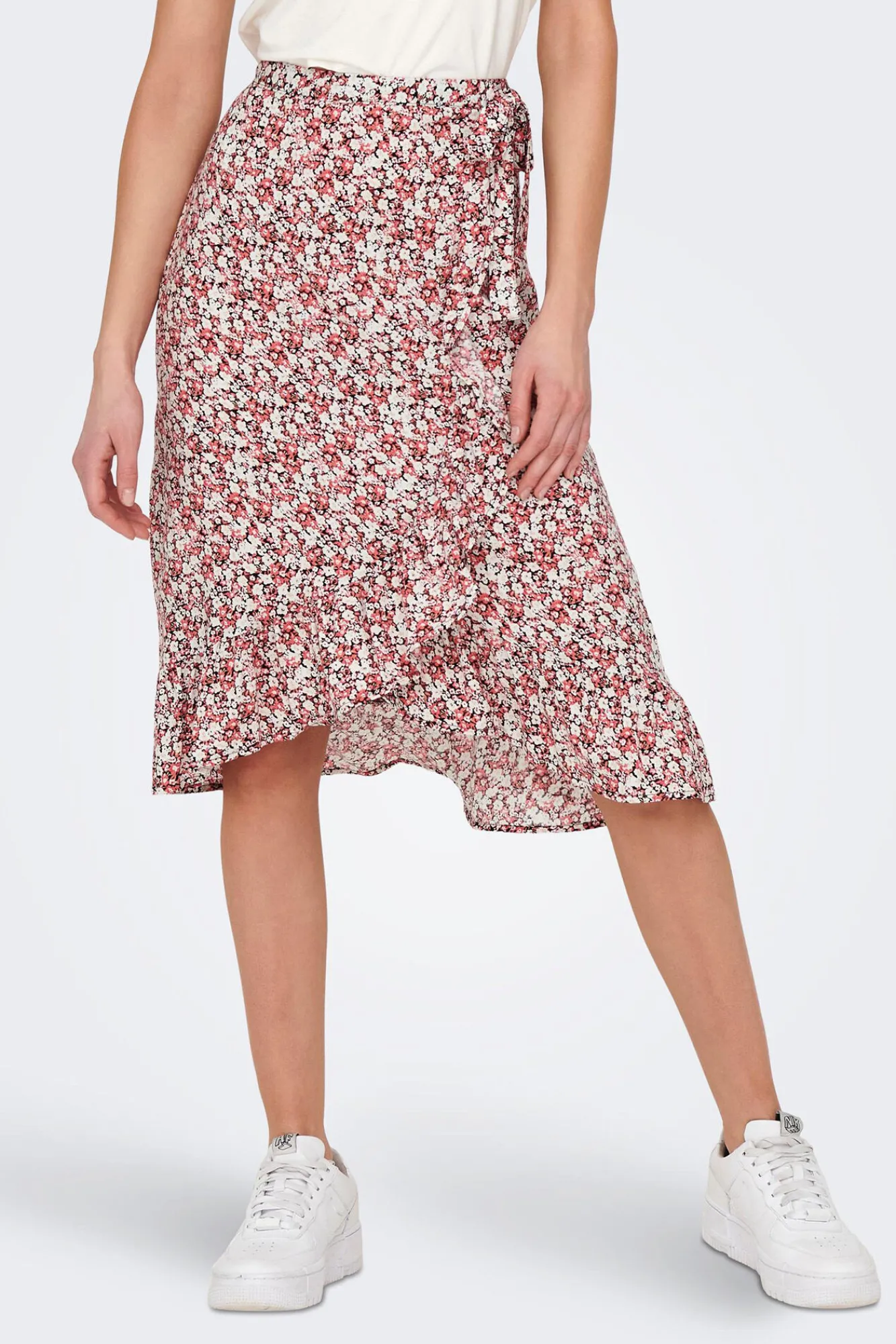 JDY Falda Midi Estampada Negro Sale