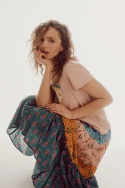 Slowlove Falda Midi Estampada Multicolor Best