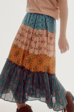 Slowlove Falda Midi Estampada Multicolor Best