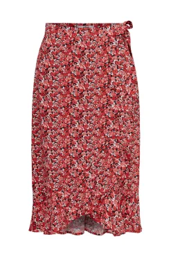JDY Falda Midi Estampada Cruzada Gris Oscuro Hot