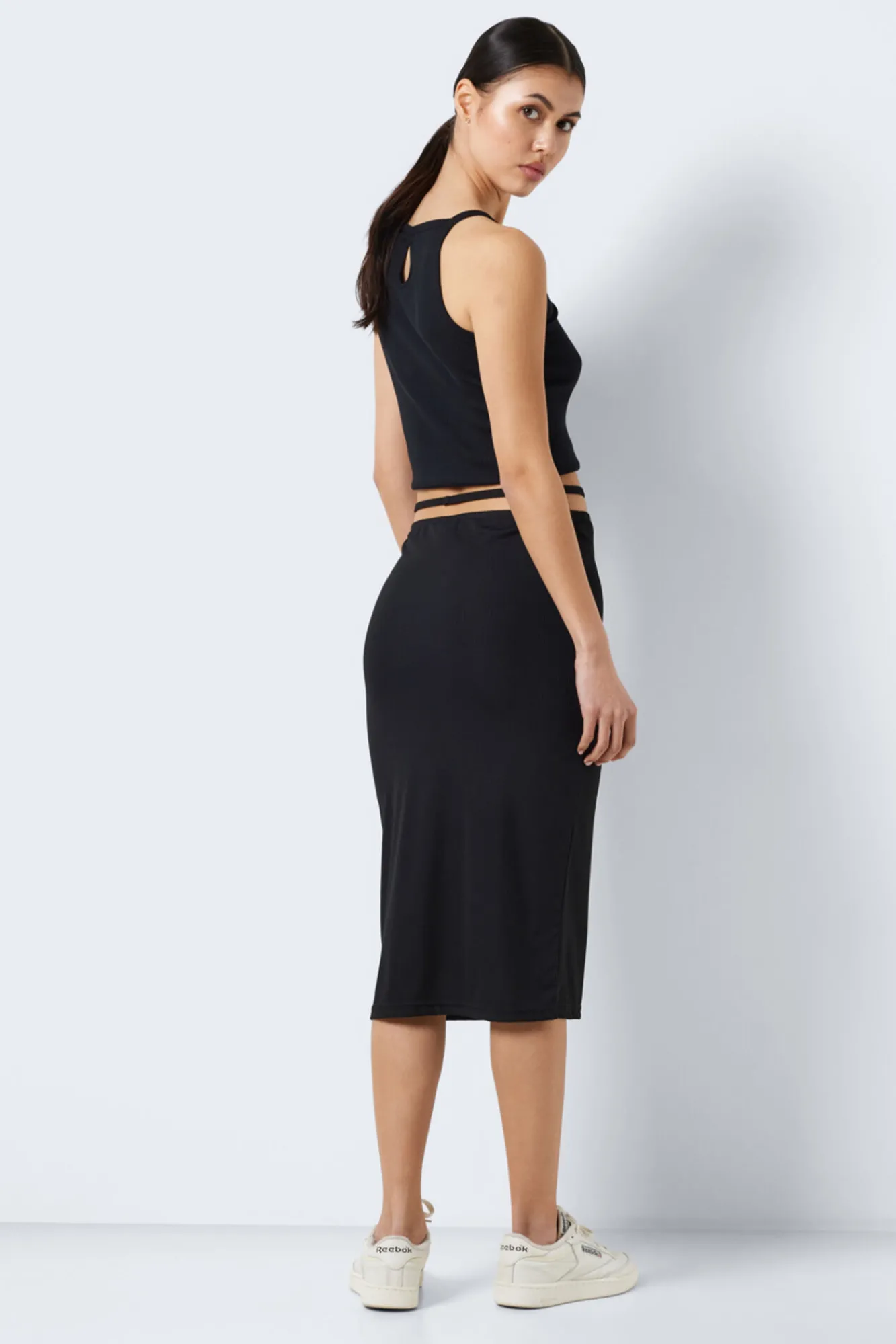 Noisy May Falda Midi Negra Negro Sale