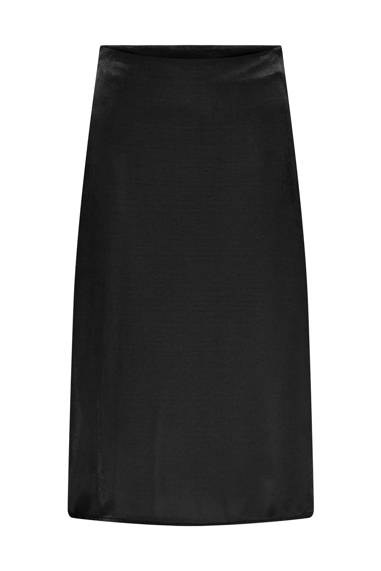 Only Falda Midi Satinada Negro Online